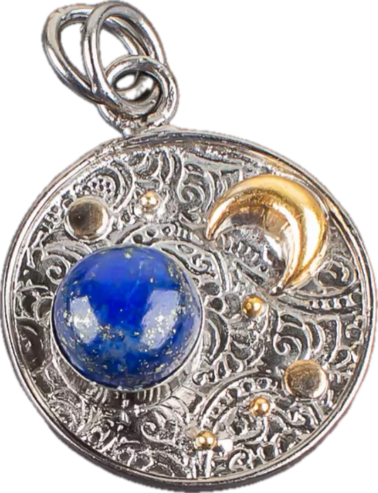 Handmade Sterling Silver Lapis Lazuli Gemstone Pendant
