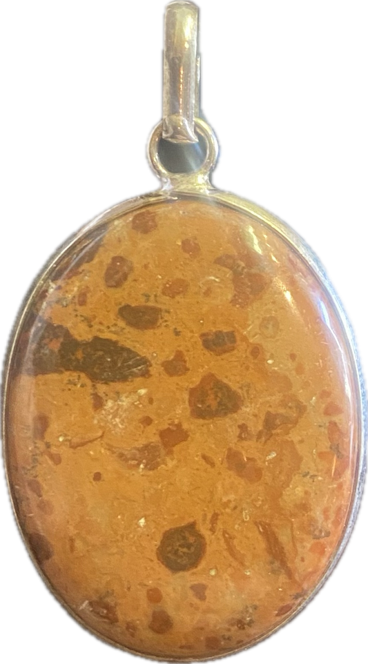 Grass Garnet Pendant