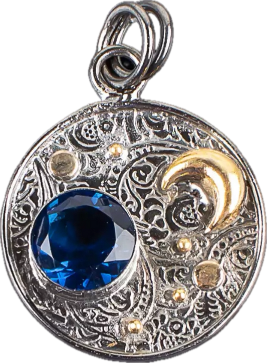Handmade Sterling Silver London Blue Topaz Pendant