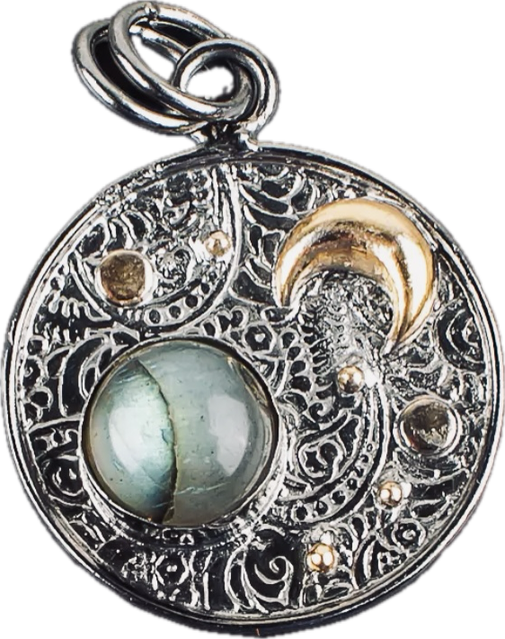 Handmade Sterling Silver Pendant Labradorite Gemstone