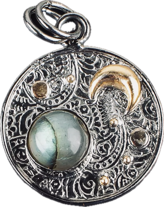 Handmade Sterling Silver Pendant Labradorite Gemstone