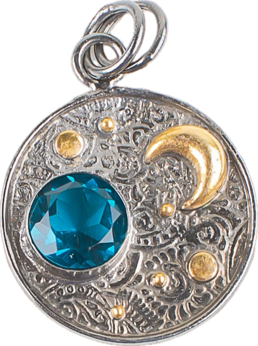 Handmade Sterling Silver Pendant Apatite Gemstone