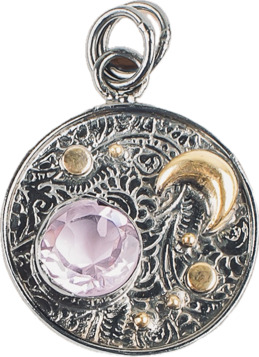 Handmade Sterling Silver Jewelry Morganite Pendant