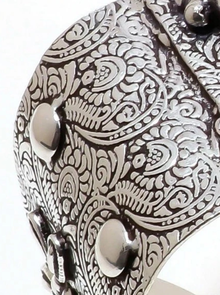 Russian Charoite Gemstone Cuff Bracelet
