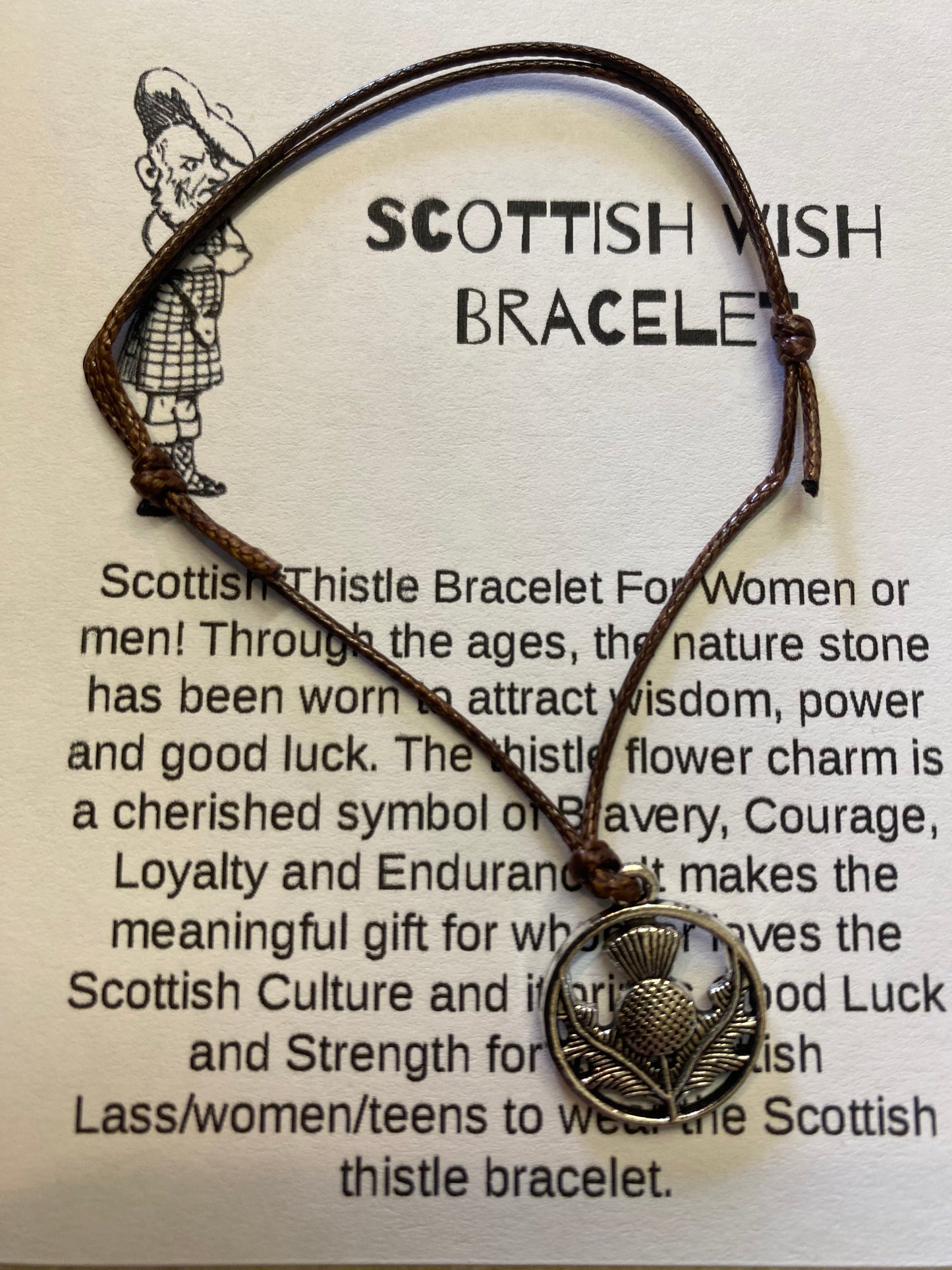 Scottish Thistle Wish Bracelet