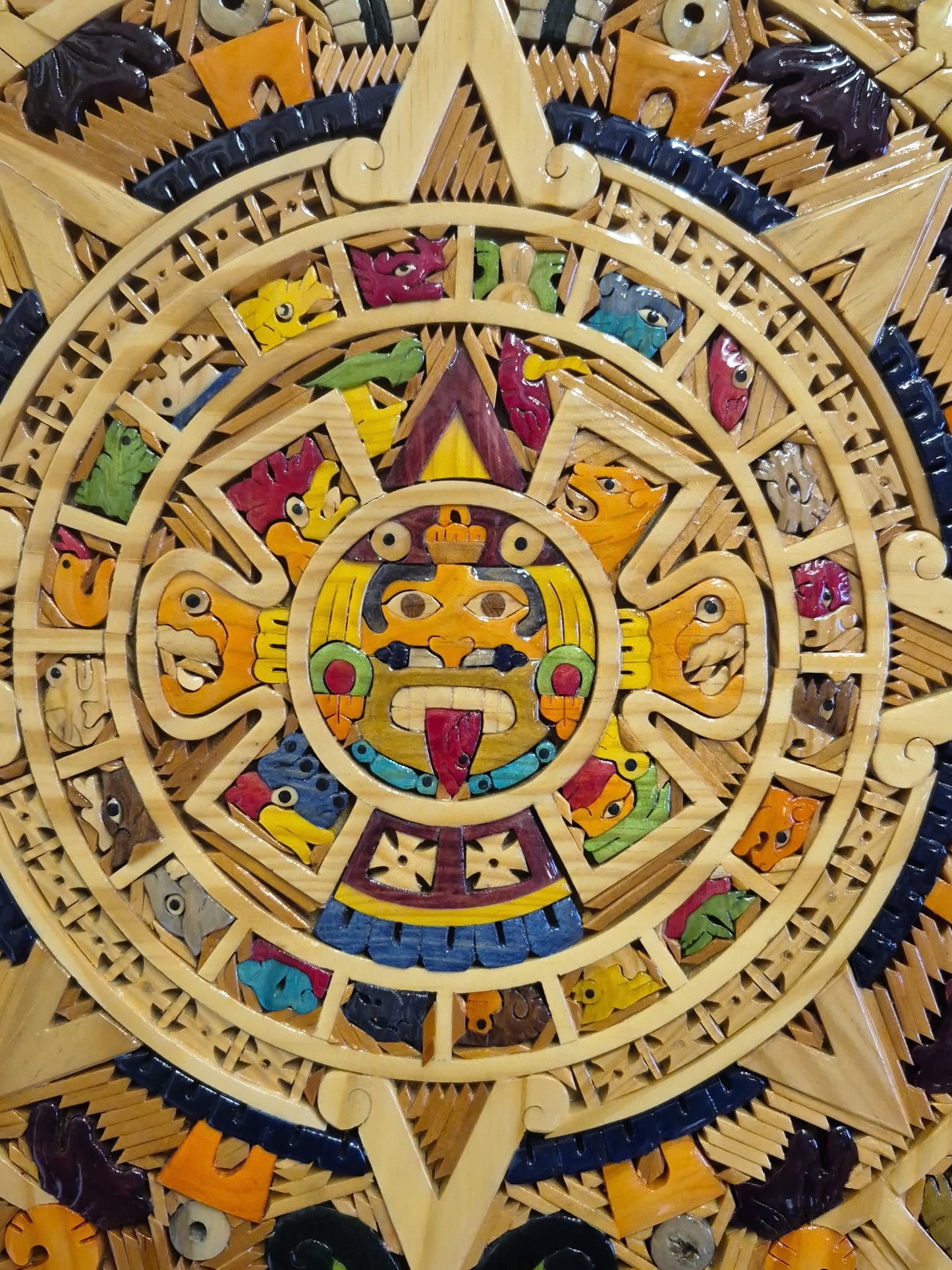 Aztec Calendar Stone Wall Hanging