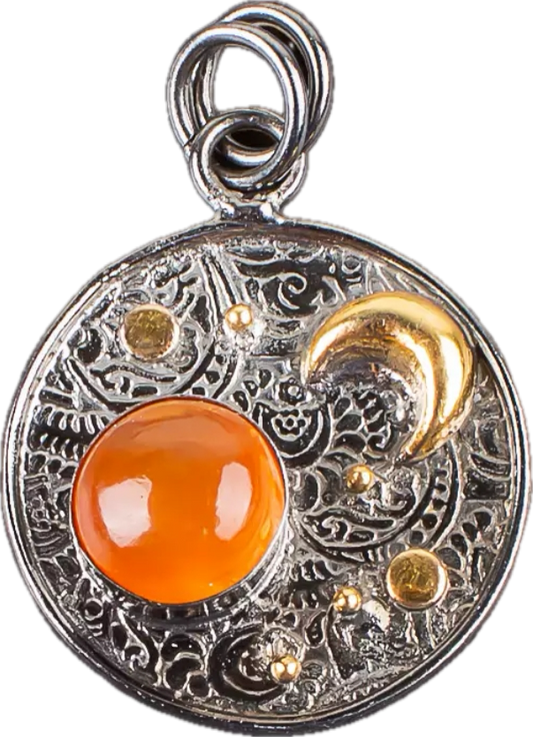 Handmade Sterling Silver Carnelian Pendant