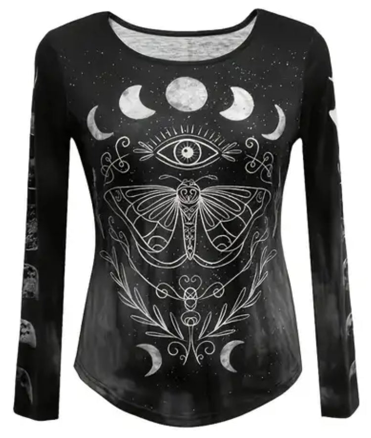 Long Sleeved Lunar Phases Shirt