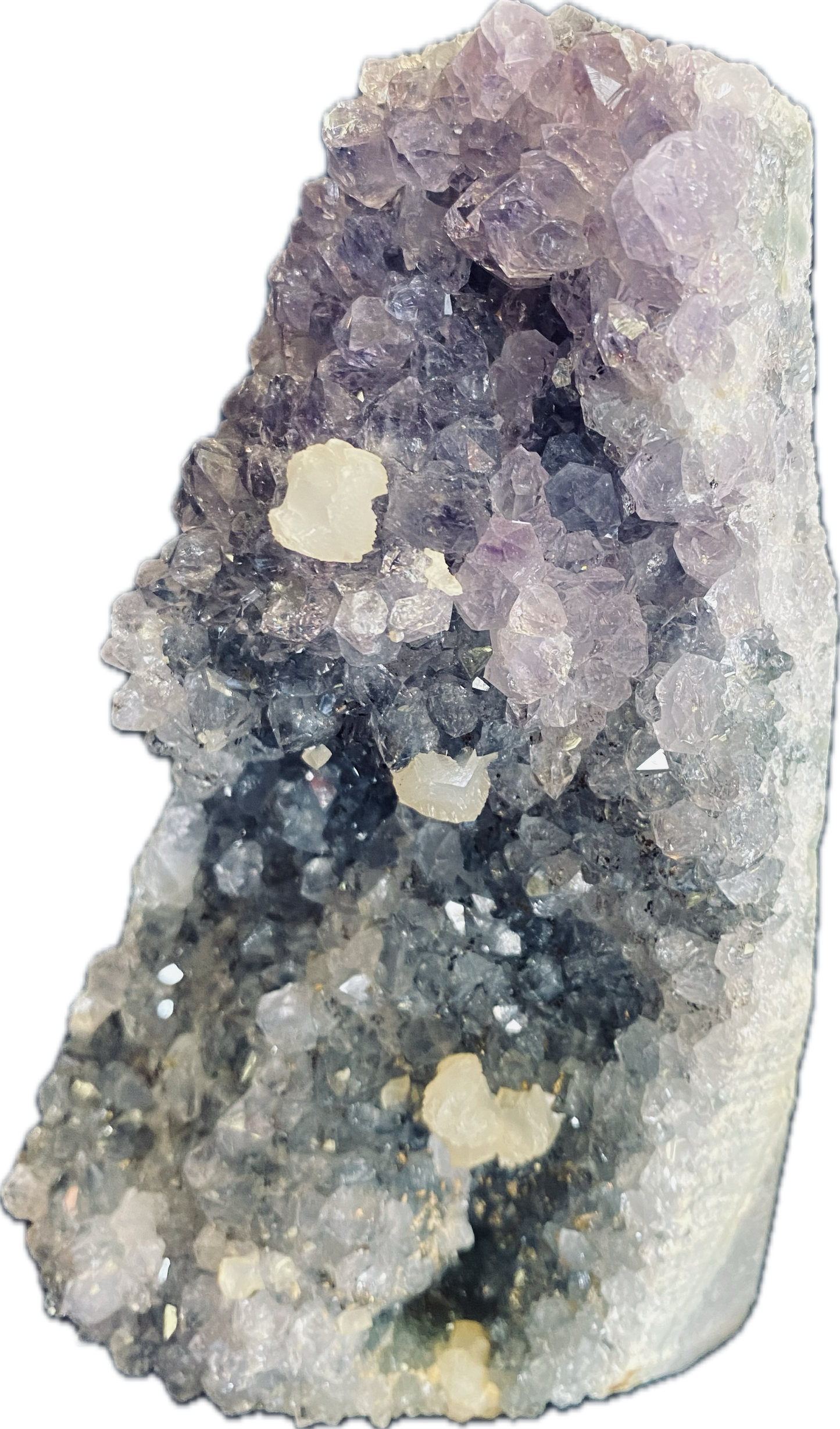 Raw Amethyst with Calcite