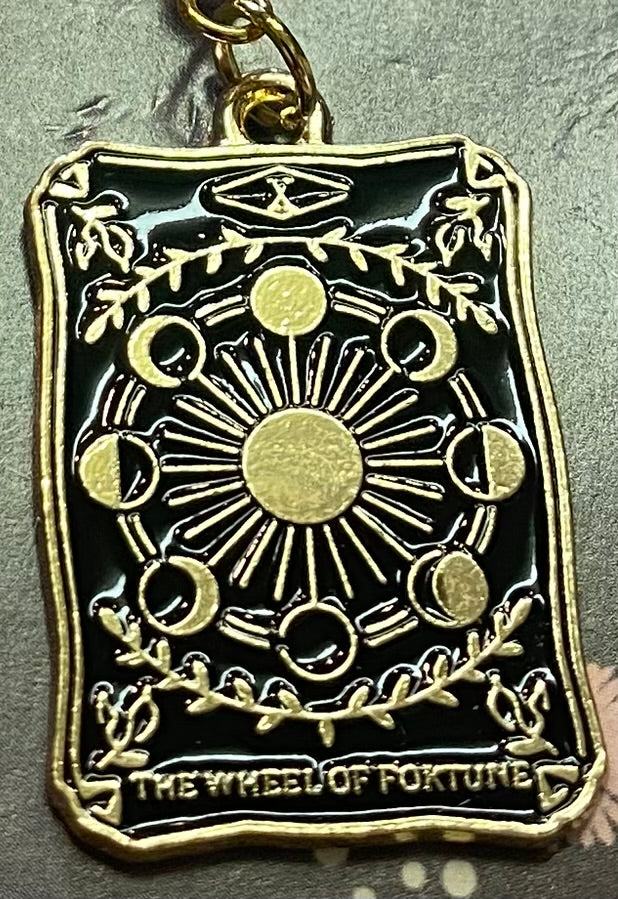 Wheel Of Fortune Tarot Card Dandle Earrings