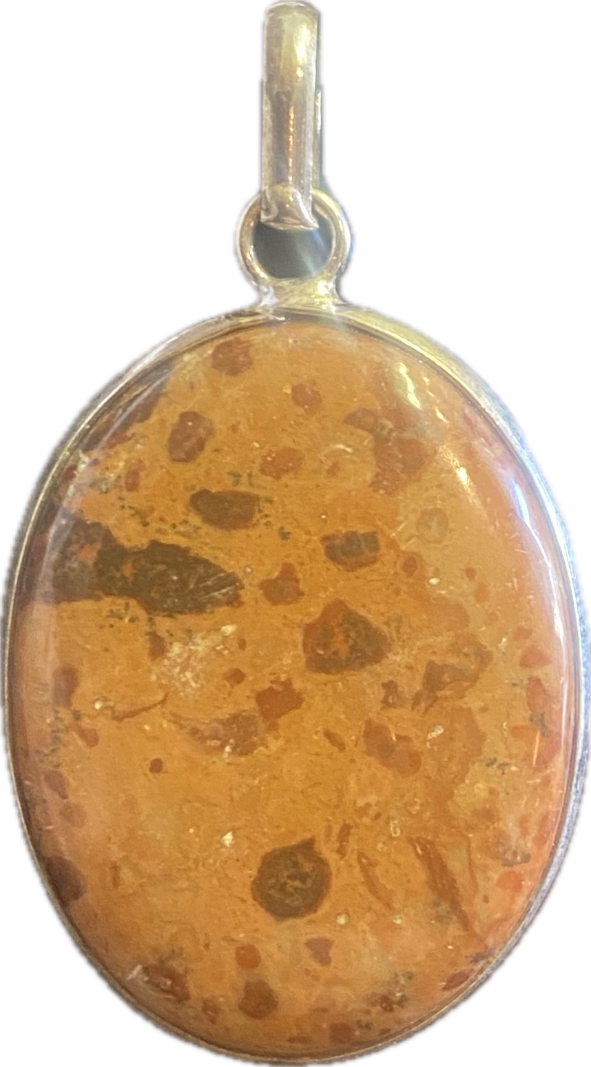 Grass Garnet Pendant