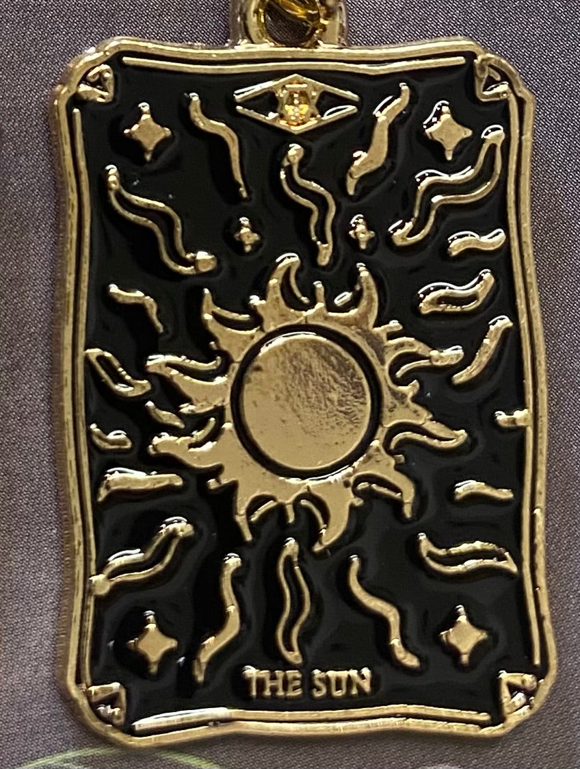 The Sun Tarot Card Dangle Earrings