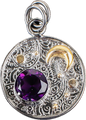 Sterling Silver Jewelry African Amethyst Pendant