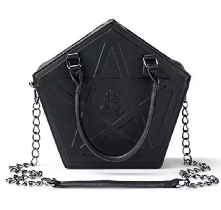 Black Pentagram Handbag