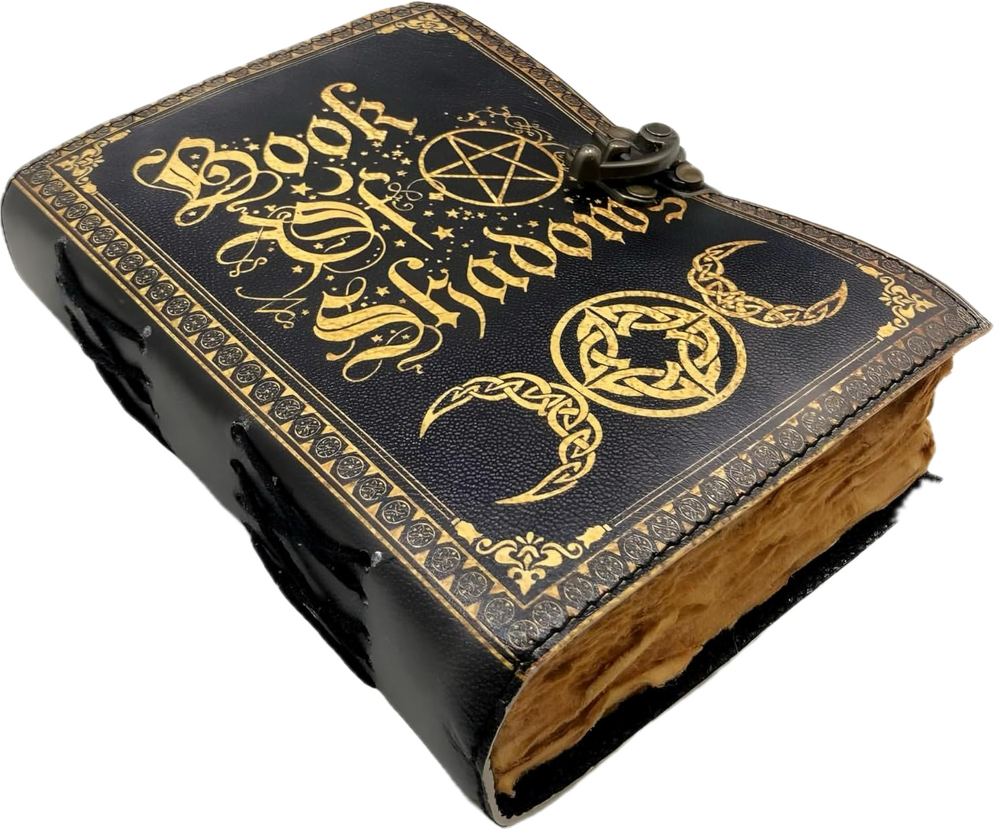 Leather Book of Shadows Vintage Celestial Grimoire