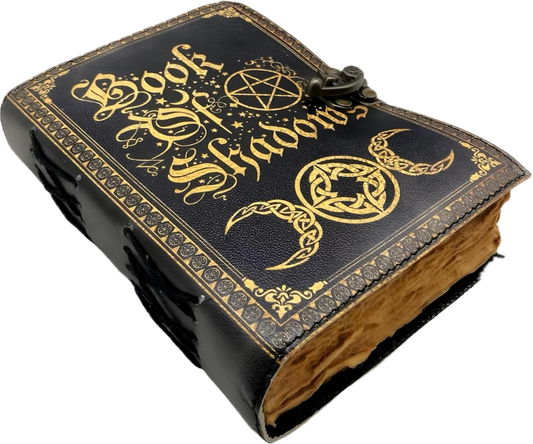 Leather Book of Shadows Vintage Celestial Grimoire