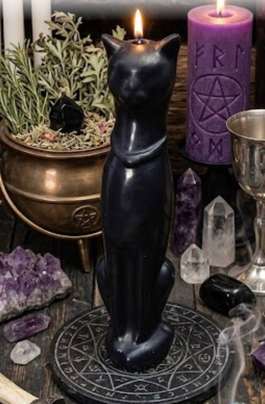 Black Cat Luck Candle