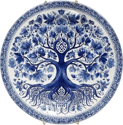 8” Ceramic Tree Of Life Wall Decor Plate