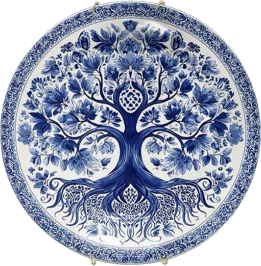 8” Ceramic Tree Of Life Wall Decor Plate
