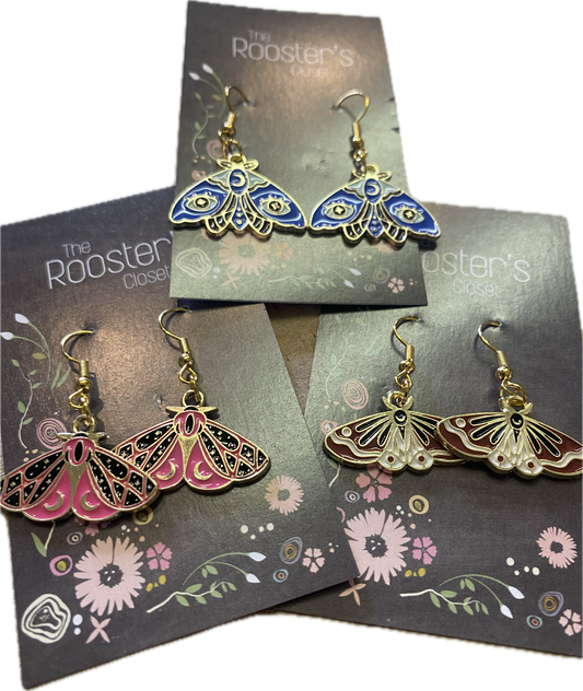 Luna Moth Dandle Earrings