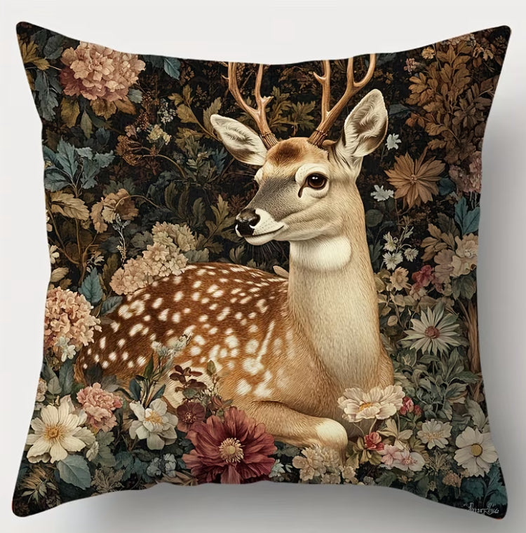 Diana’s White Tailed Deer with Antlers Pillow
