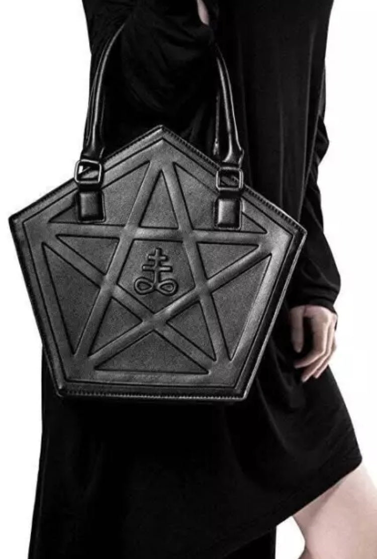 Black Pentagram Handbag