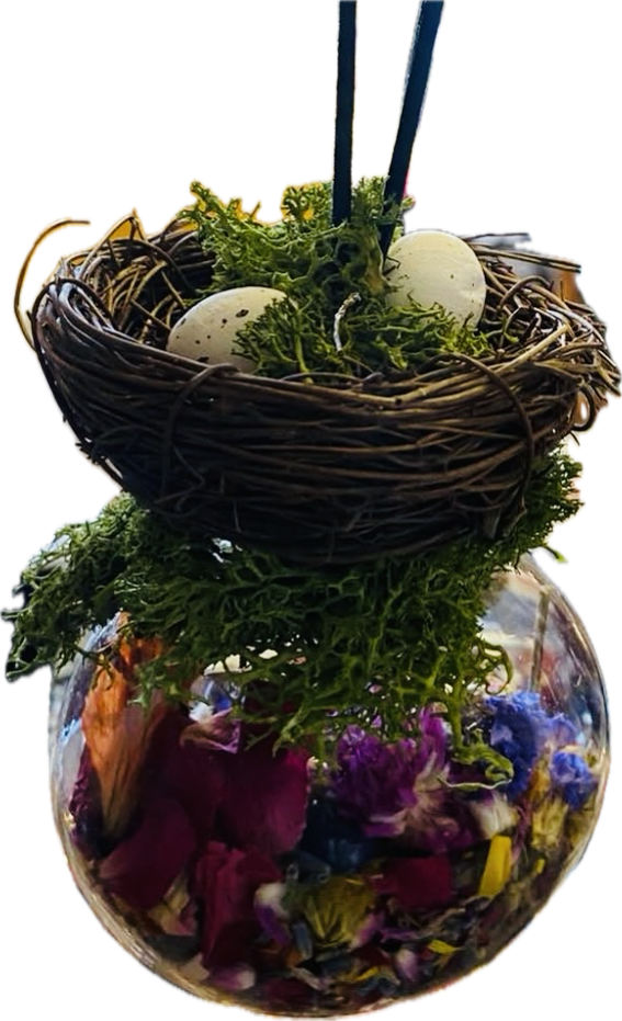 Bird Nest Glass Ornaments