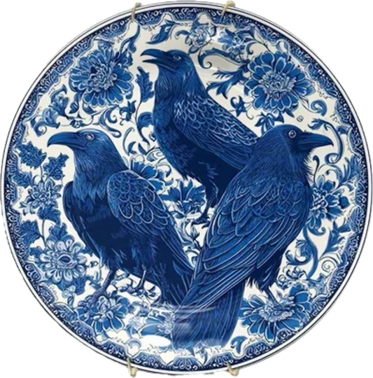 8” Ceramic Morrígan Wall Decor Plate
