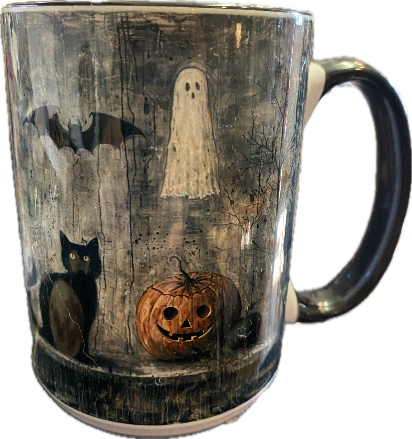 Cat, Bat, Ghost and Pumpkin Mug