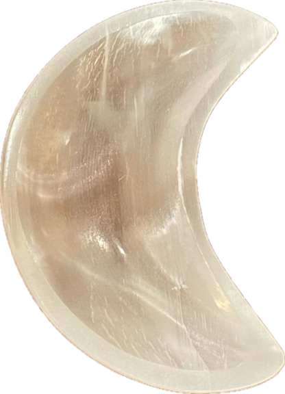 Selenite Crescent Moon Dish