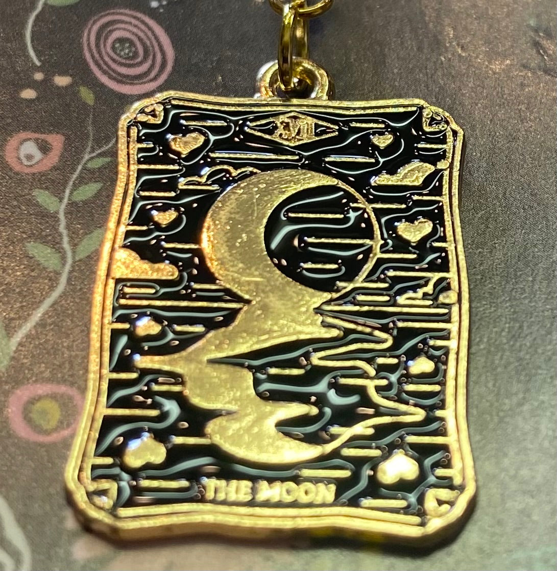 The Moon Tarot Card Dangle Earrings